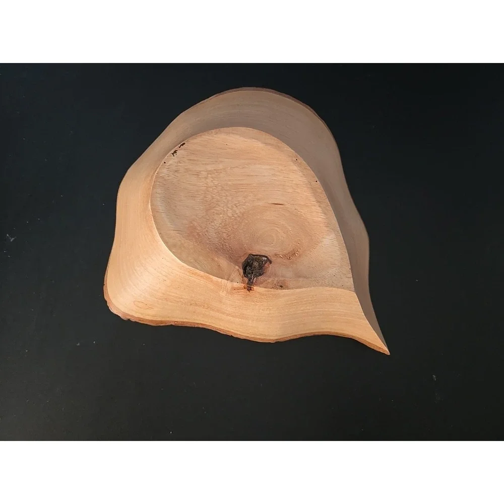 Live Edge Rustic Wood Bowl Hand Carved ‎ Natural Edge ~11